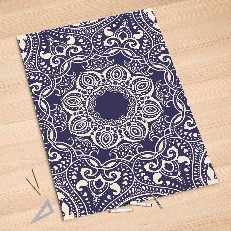 Folienbogen (100x150 cm) - Design: Blue Mandala