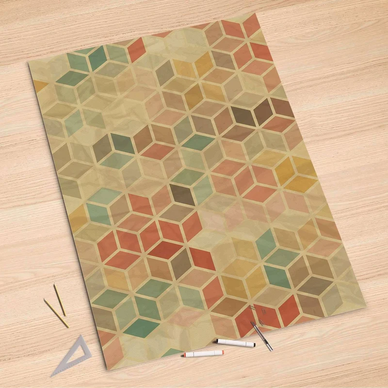 Folienbogen (100x150 cm) - Design: 3D Retro