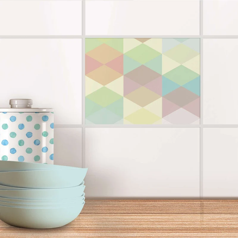 Fliesenfolie für Küche & Bad - Design: Melitta Pastell Geometrie