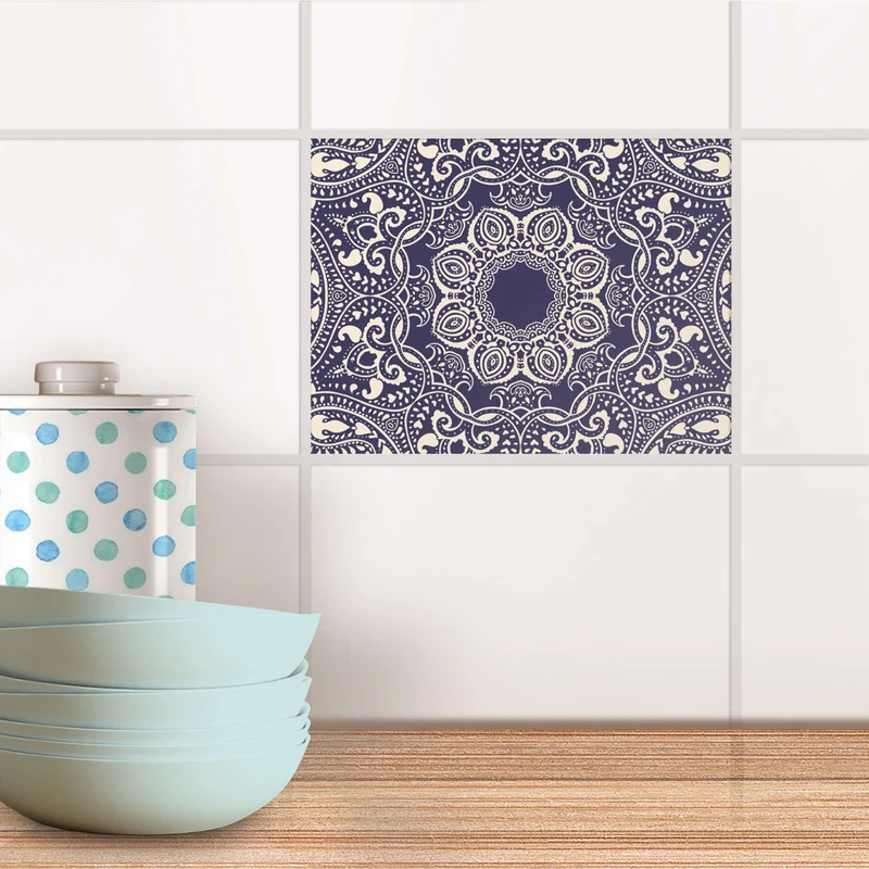 Fliesenfolie für Küche & Bad - Design: Blue Mandala