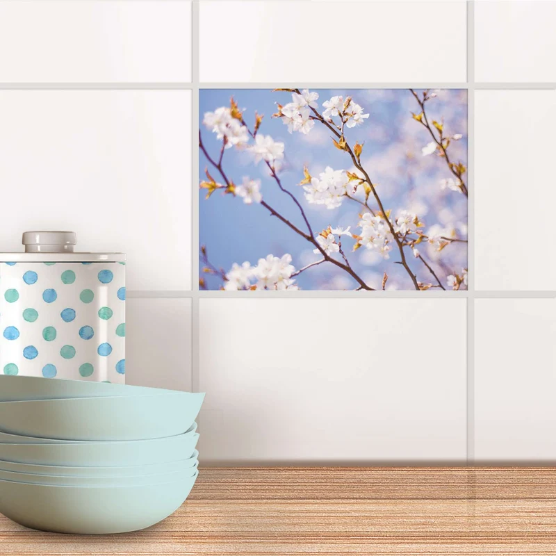 Fliesenfolie für Küche & Bad - Design: Apple Blossoms