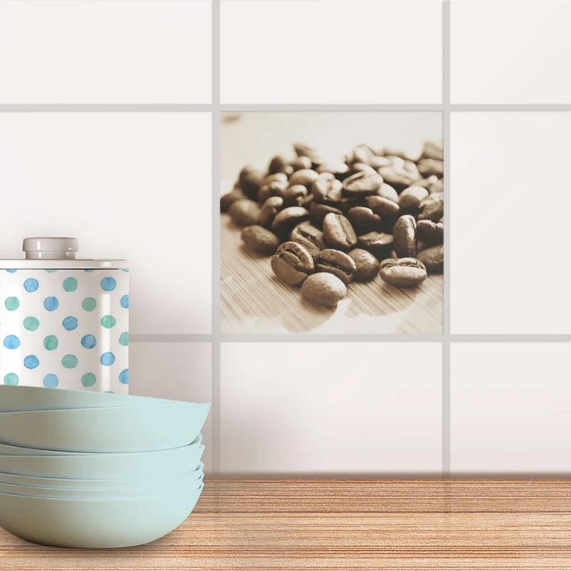 Fliesenaufkleber für Küche & Bad - Design: Coffee Beans