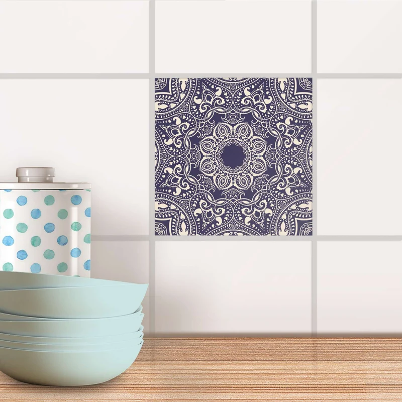 Fliesenaufkleber für Küche & Bad - Design: Blue Mandala
