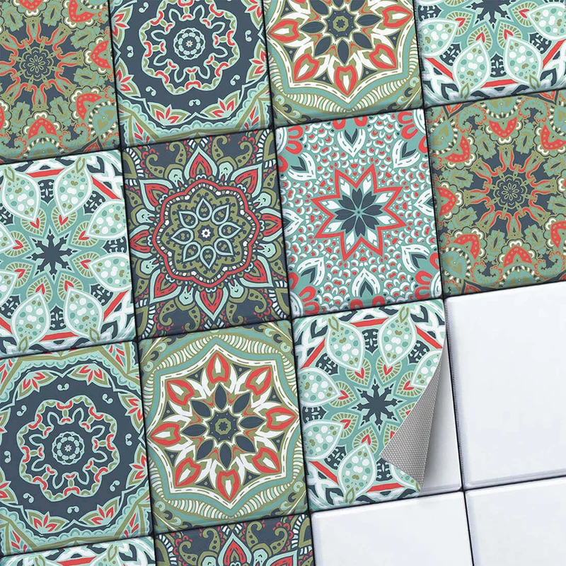 Fliesenaufkleber Set [rechteckig] für Küche & Bad - Design: Marokkanische Fliesen RIAD