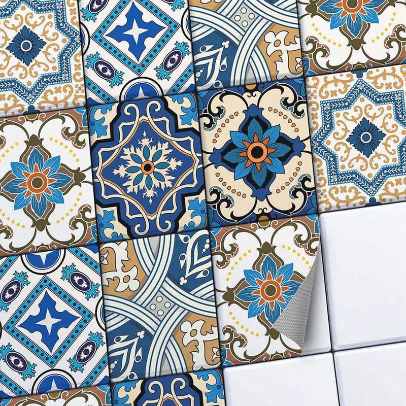 Fliesenaufkleber Set [rechteckig] für Küche & Bad - Design: Lisboa Azulejos