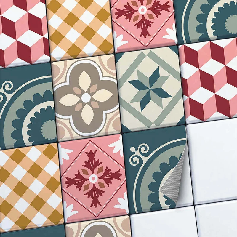 Fliesenaufkleber Set [rechteckig] für Küche & Bad - Design: Swedish Tiles