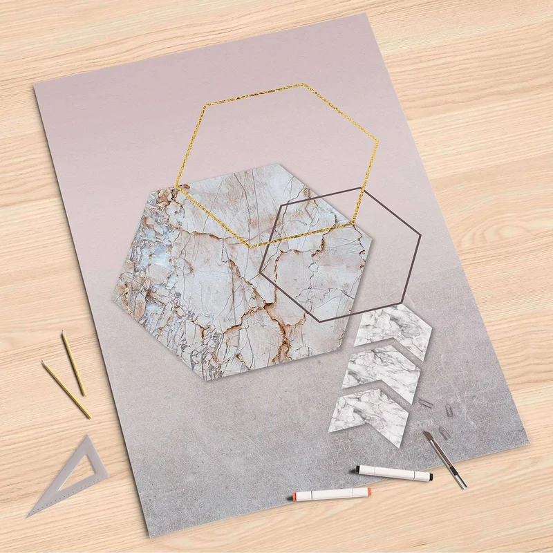 Folienbogen (80x120 cm) - Design: Hexagon