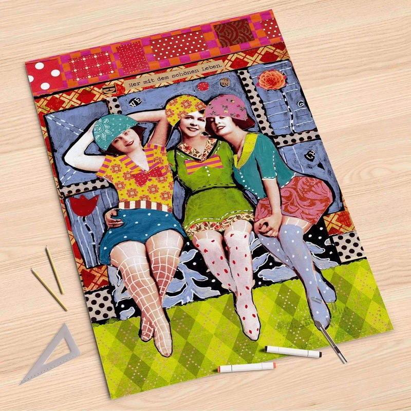 Folienbogen (80x120 cm) - Design: Her mit dem schönen Leben