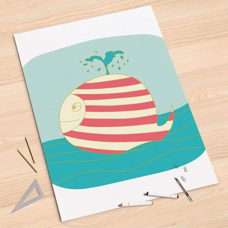 Folienbogen (80x120 cm) - Design: Funny Wale