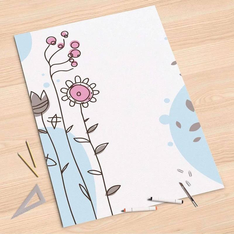 Folienbogen (80x120 cm) - Design: Flowers 3
