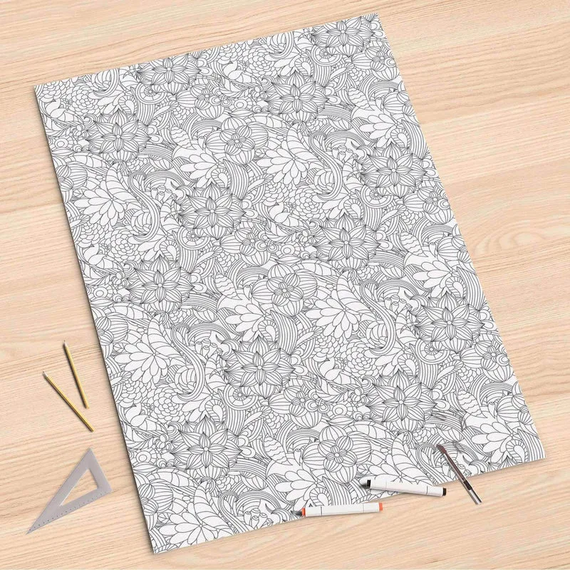 Folienbogen (80x120 cm) - Design: Flower Lines 2