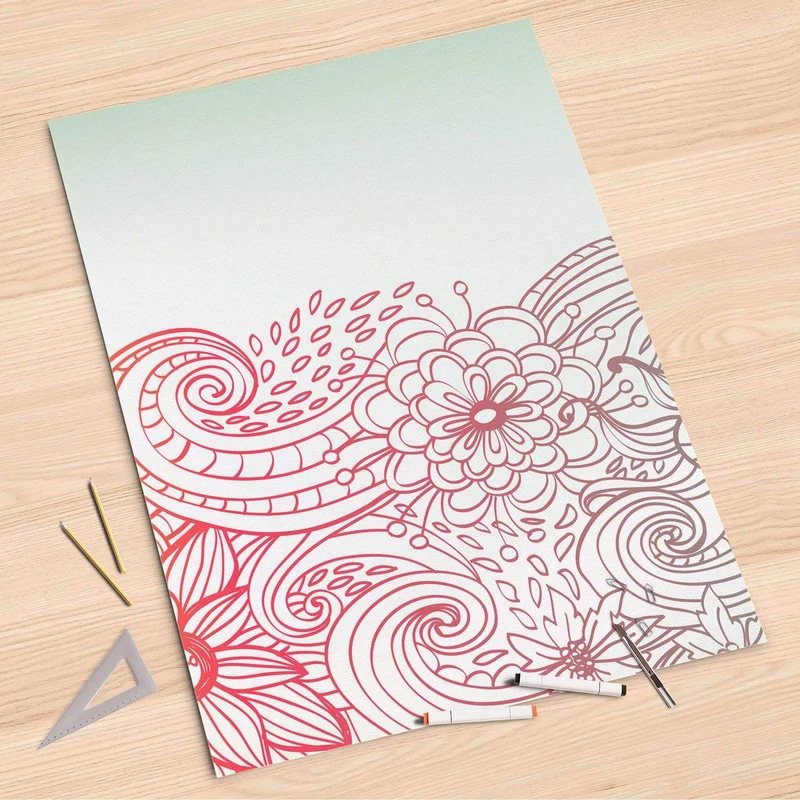Folienbogen (80x120 cm) - Design: Floral Doodle