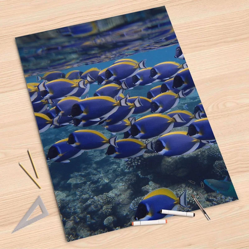 Folienbogen (80x120 cm) - Design: Fish swarm