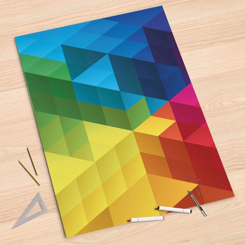 Folienbogen (80x120 cm) - Design: Colored Cubes