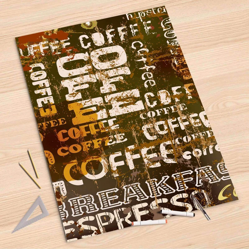 Folienbogen (80x120 cm) - Design: Coffee Typo