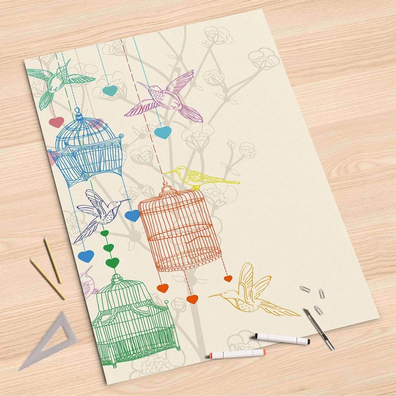 Folienbogen (80x120 cm) - Design: Birdcage
