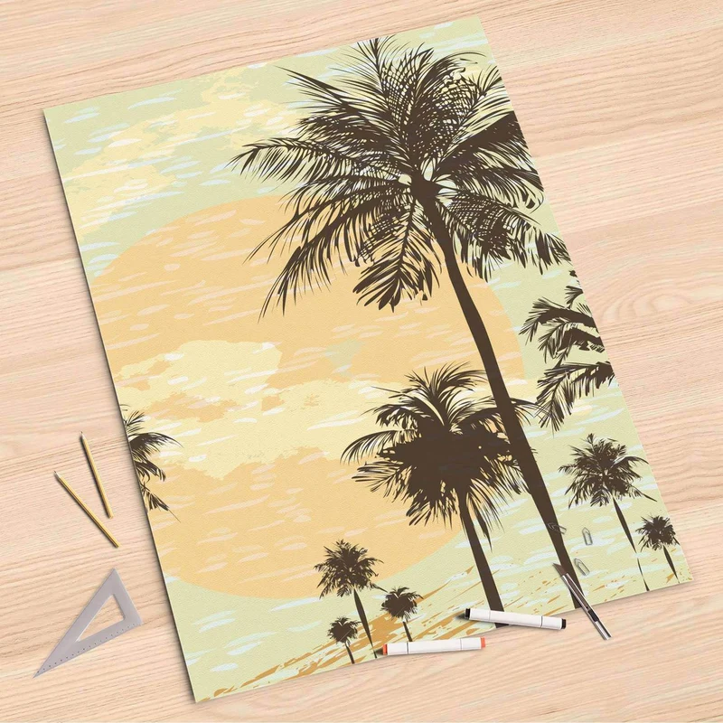 Folienbogen (80x120 cm) - Design: Beach Palms