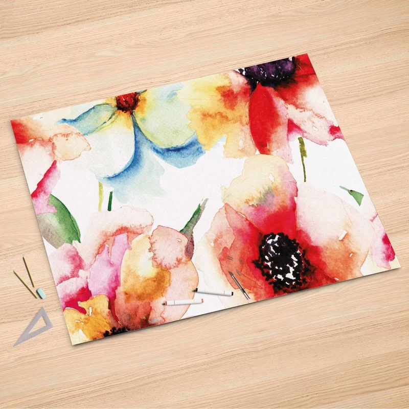 Folienbogen (150x100 cm) - Design: Water Color Flowers