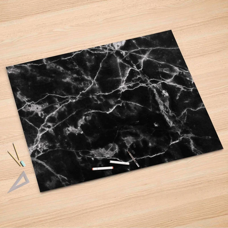 Folienbogen (150x100 cm) - Design: Marmor schwarz