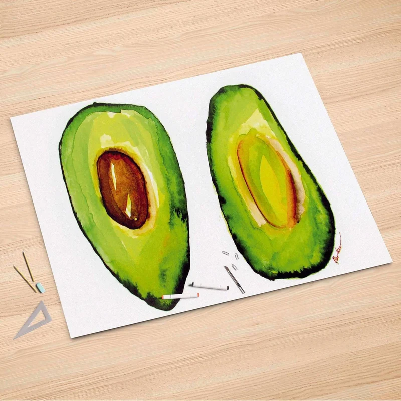 Folienbogen (150x100 cm) - Design: Avocado halb und halb