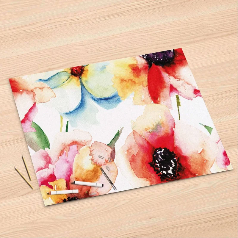 Folienbogen (120x80 cm) - Design: Water Color Flowers