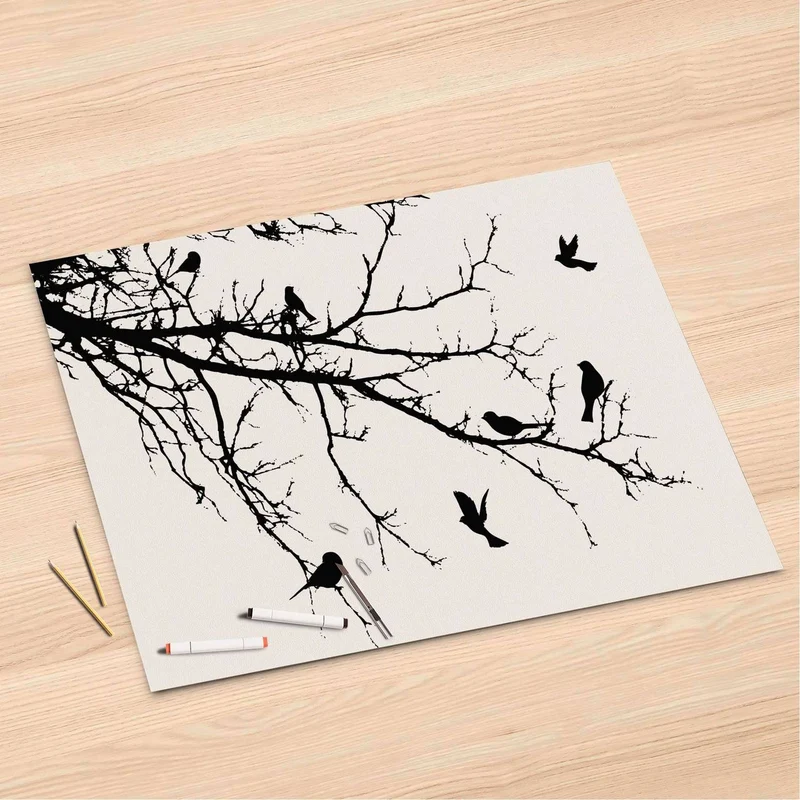 Folienbogen (120x80 cm) - Design: Tree and Birds 1