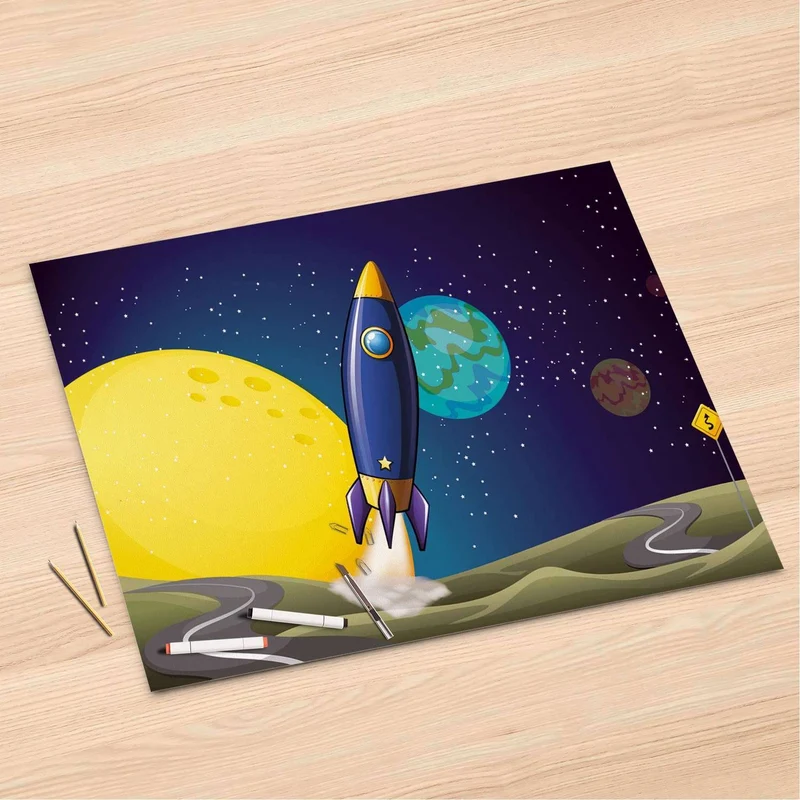 Folienbogen (120x80 cm) - Design: Space Rocket