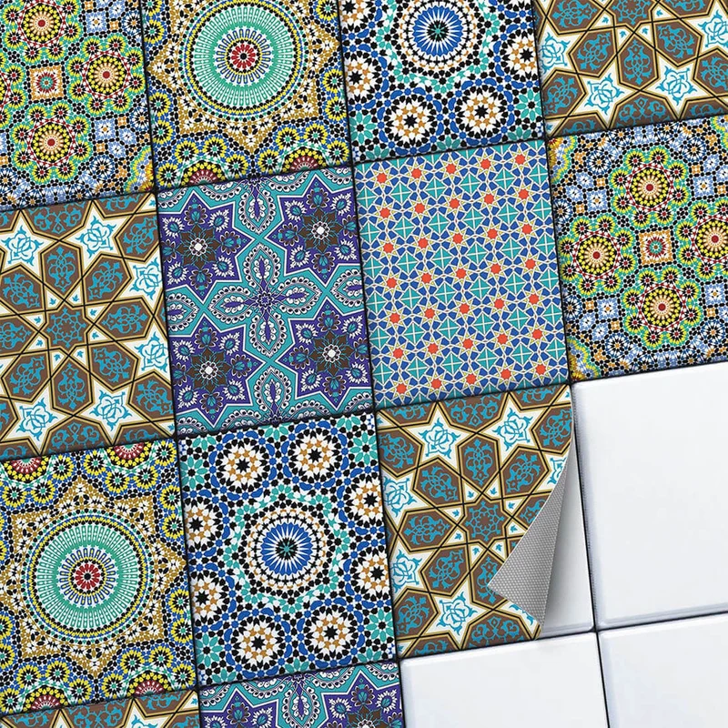 Fliesenaufkleber Set [rechteckig] für Küche & Bad - Design: Orientalisches Mosaik