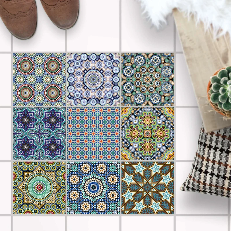 Fliesenaufkleber Boden für Küche & Bad - Design: Orientalisches Mosaik