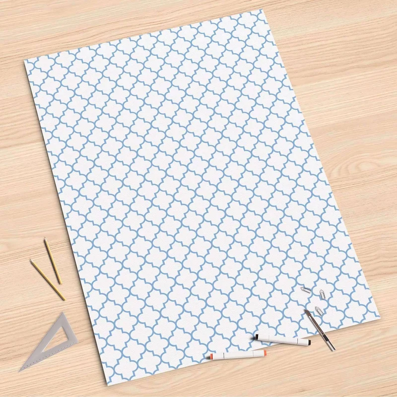 Folienbogen (80x120 cm) - Design: Retro Pattern - Blau