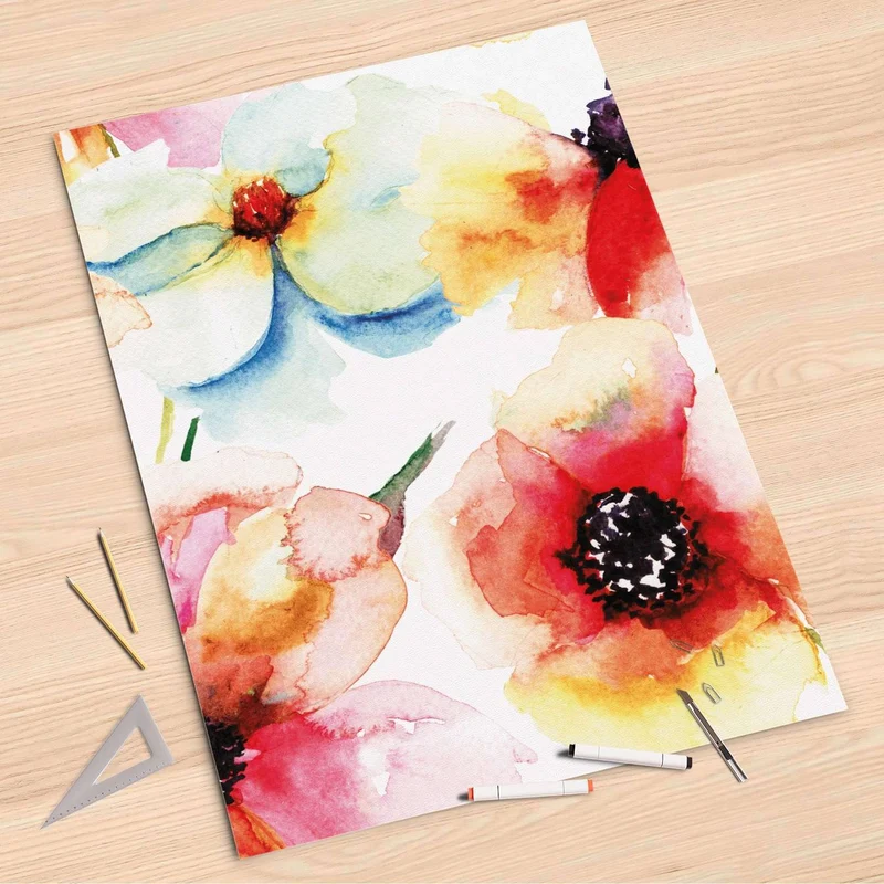 Folienbogen (80x120 cm) - Design: Water Color Flowers