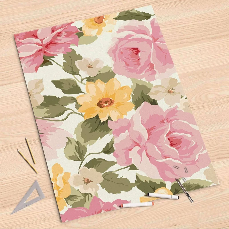 Folienbogen (80x120 cm) - Design: Vintage Flowers