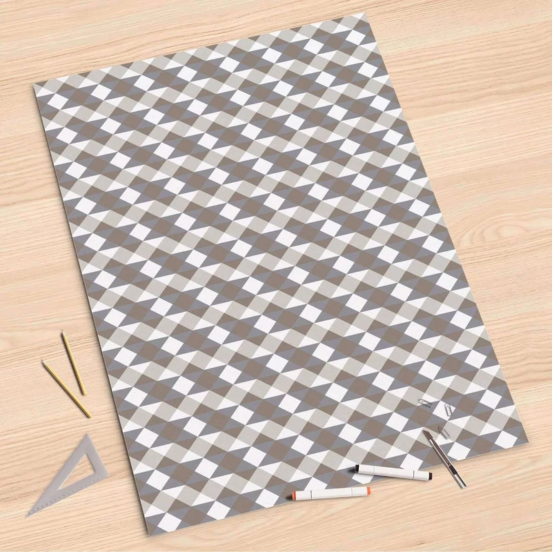 Folienbogen (80x120 cm) - Design: Triangle Pattern - Grau
