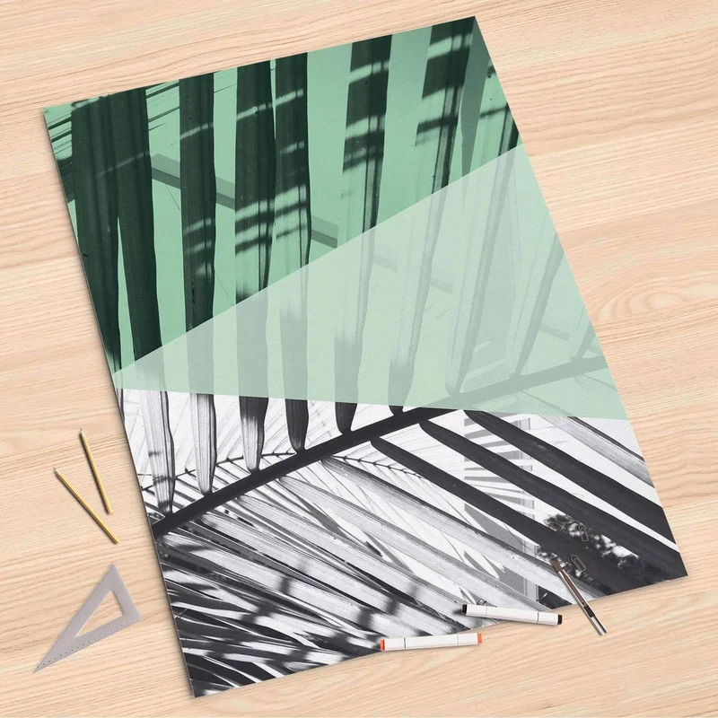 Folienbogen (80x120 cm) - Design: Palmen mint