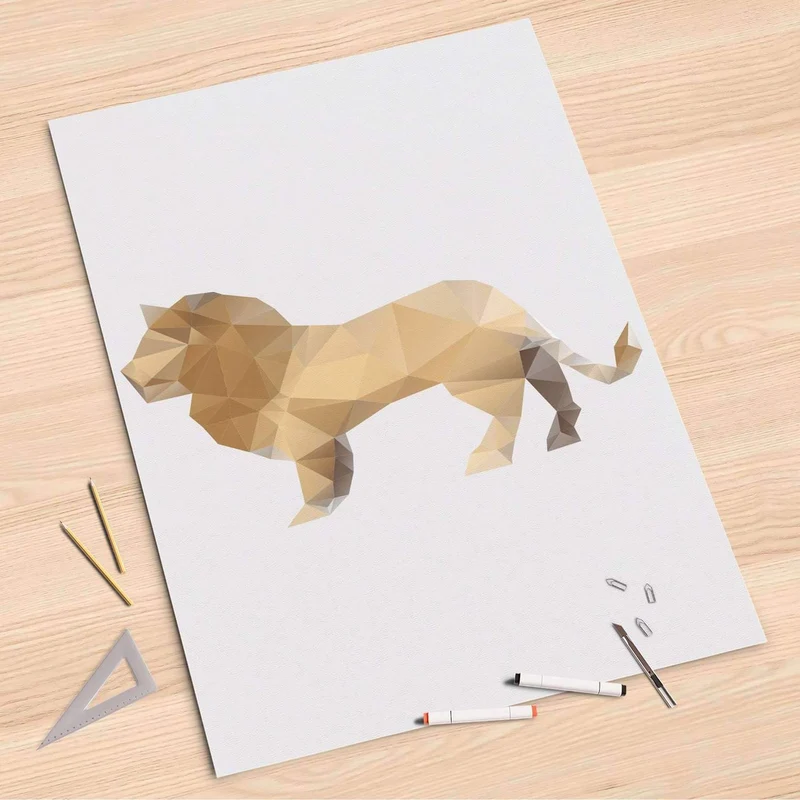Folienbogen (80x120 cm) - Design: Origami Lion