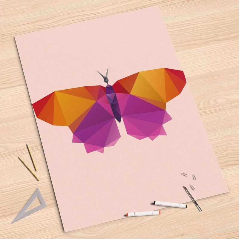 Folienbogen (80x120 cm) - Design: Origami Butterfly