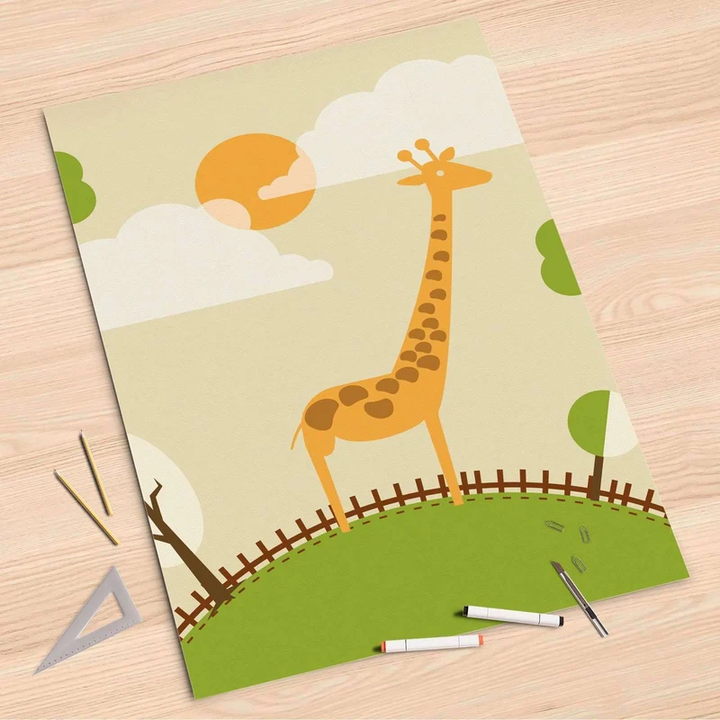 Folienbogen (80x120 cm) - Design: Mountain Giraffe