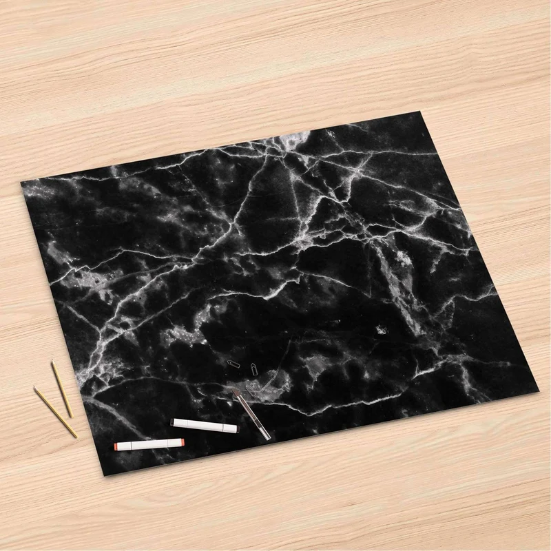 Folienbogen (120x80 cm) - Design: Marmor schwarz