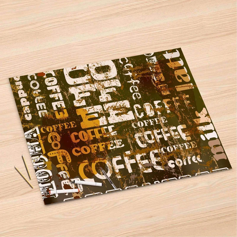 Folienbogen (120x80 cm) - Design: Coffee Typo