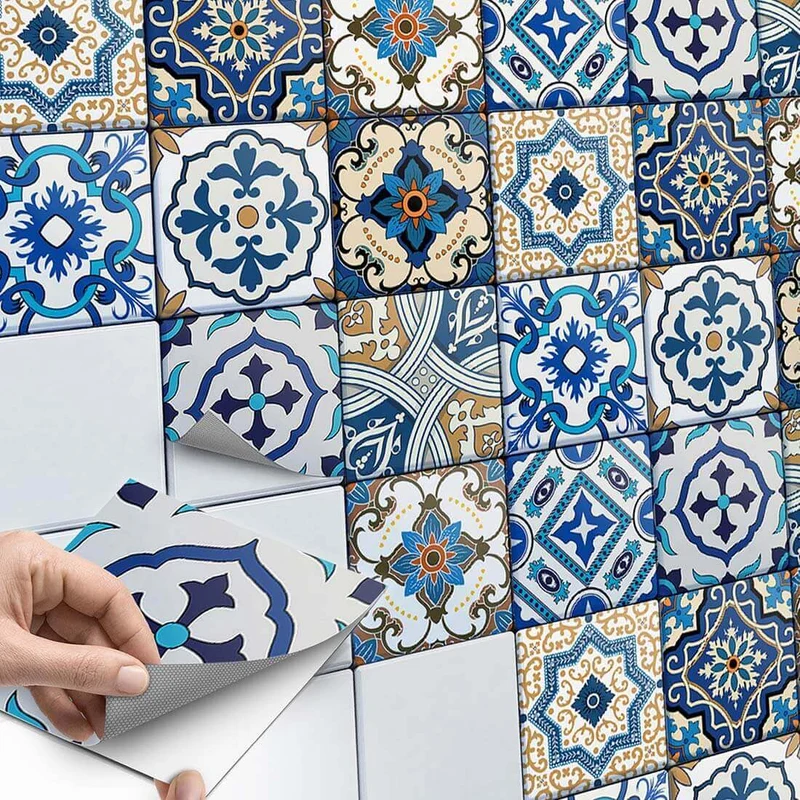 Fliesenaufkleber Set für Küche & Bad - Design: Lisboa Azulejos