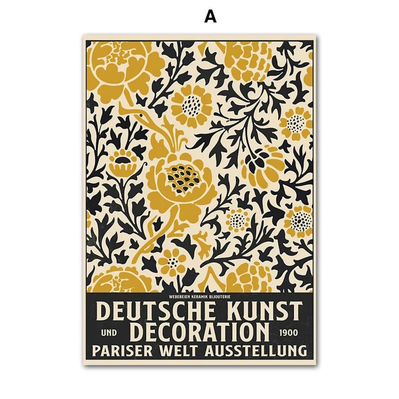 Poster Abstrakt Blumenmarkt · Skandinavisch Design · Vintage Stil als Deko Print ohne Rahmen