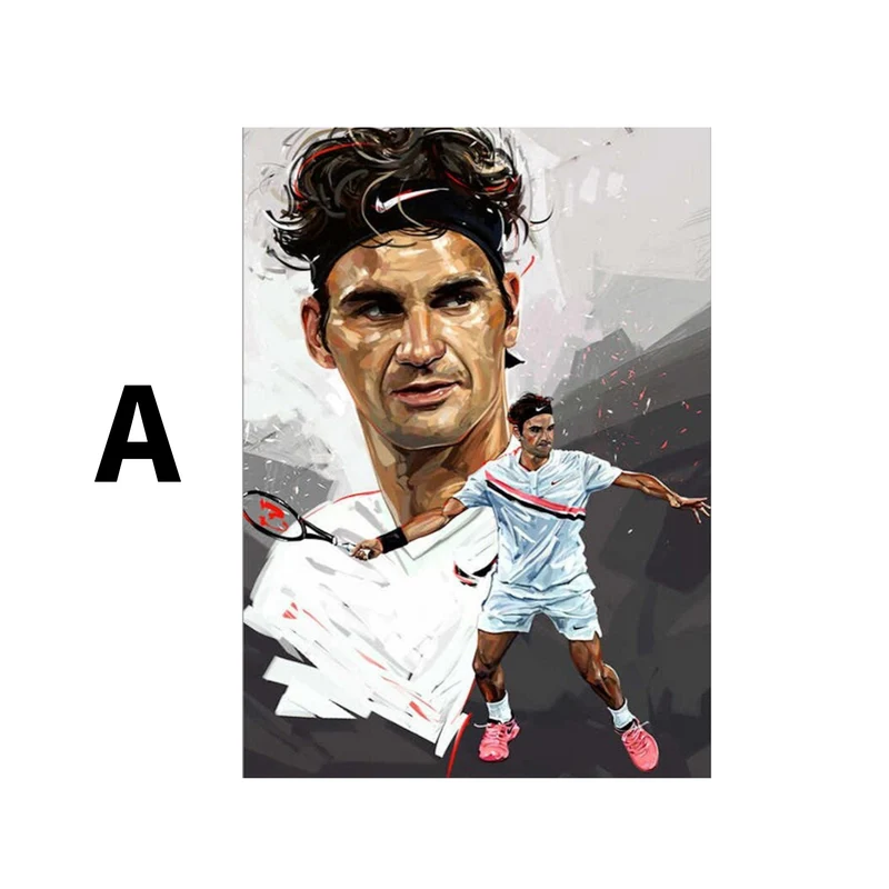 Poster Tennis Spieler Roger Federer · Geschenkidee · Deko Print ohne Rahmen