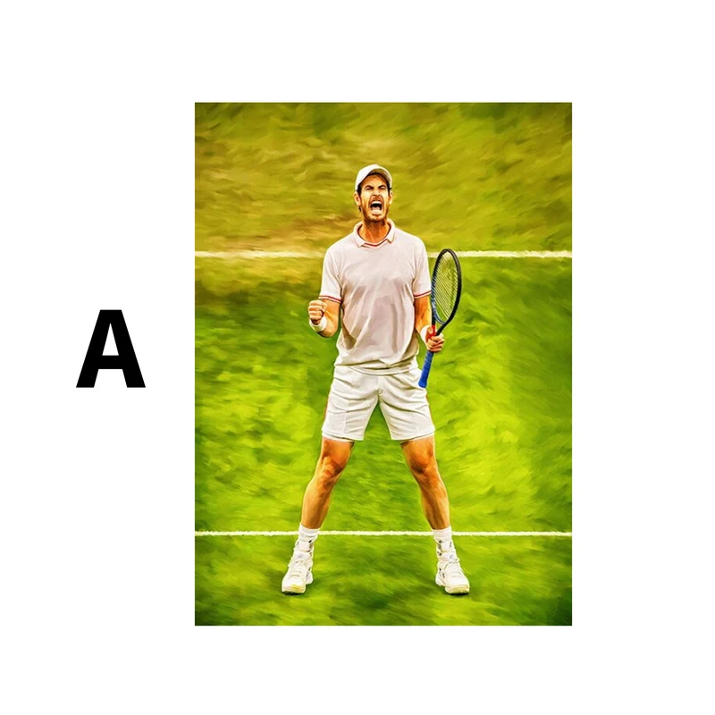 Tennis Spieler Jubel Sieger Pokal · Geschenkidee · Deko Print ohne Rahmen