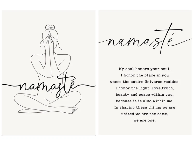 Poster Namaste Yoga Manifestierung als Deko Print ohne Rahmen