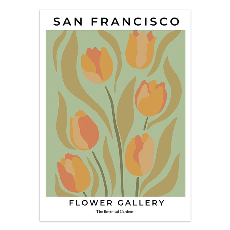 Poster Blumen Markt San Francisco Mailand London · Geschenkidee · Deko Print ohne Rahmen