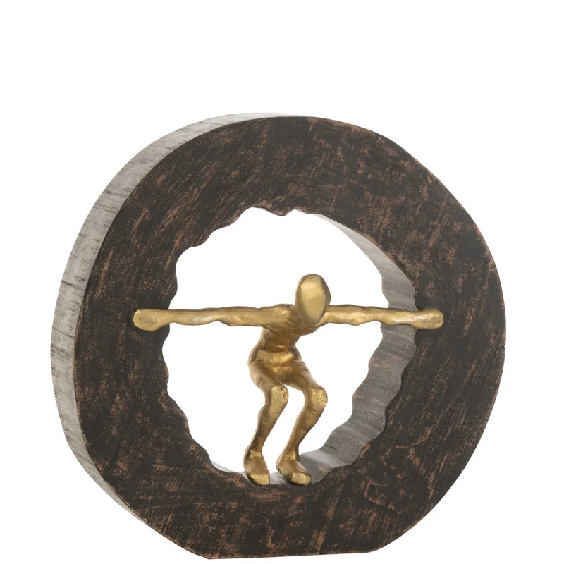 Edles 2er Set Metallfiguren SPRINGER in Gold für exklusive Dekoration