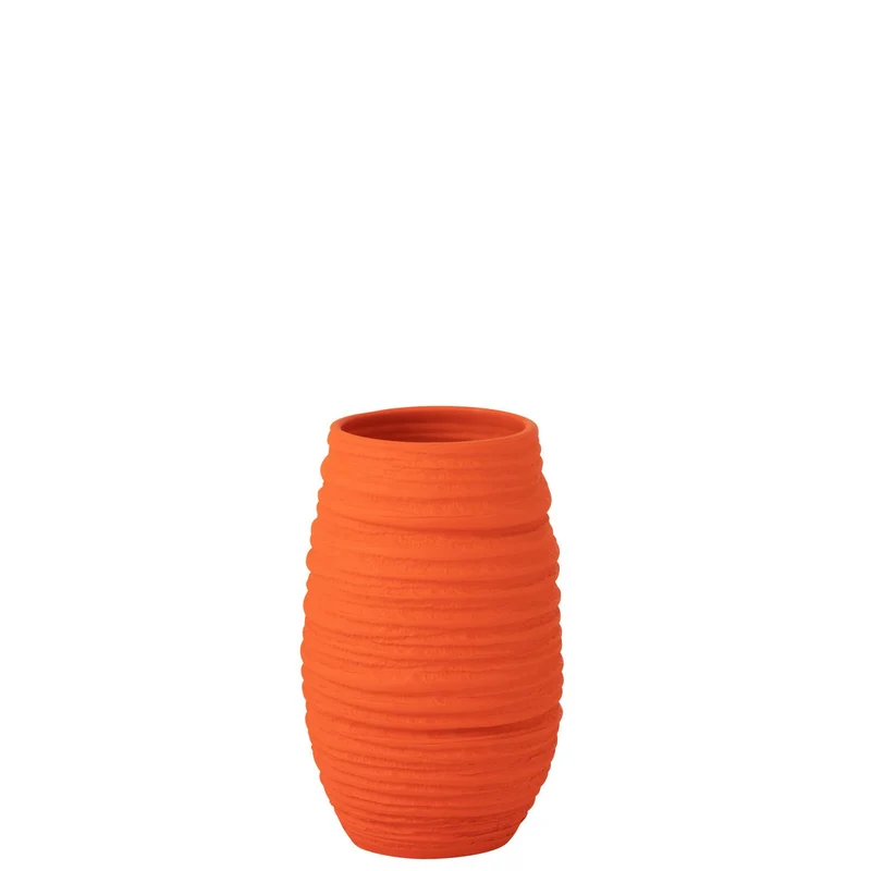 J-Line Vase Fiesta Keramik Orange Groß