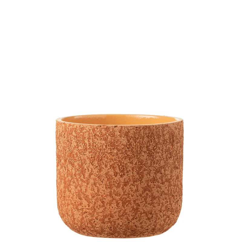 J-Line Blumentopf Rough – Keramik – Terrakotta – extra groß – Ø 24,50 cm