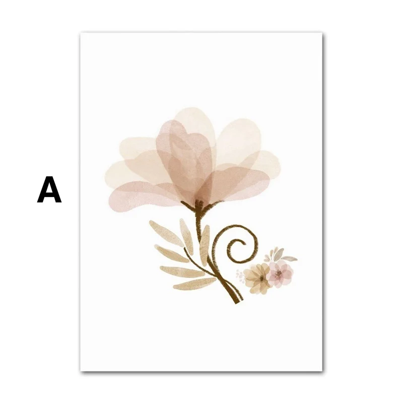 Poster Kinder süße Tiere im Boho Stil Bär Reh Regenbogen Vogel und Blume als Deko Print ohne Rahmen