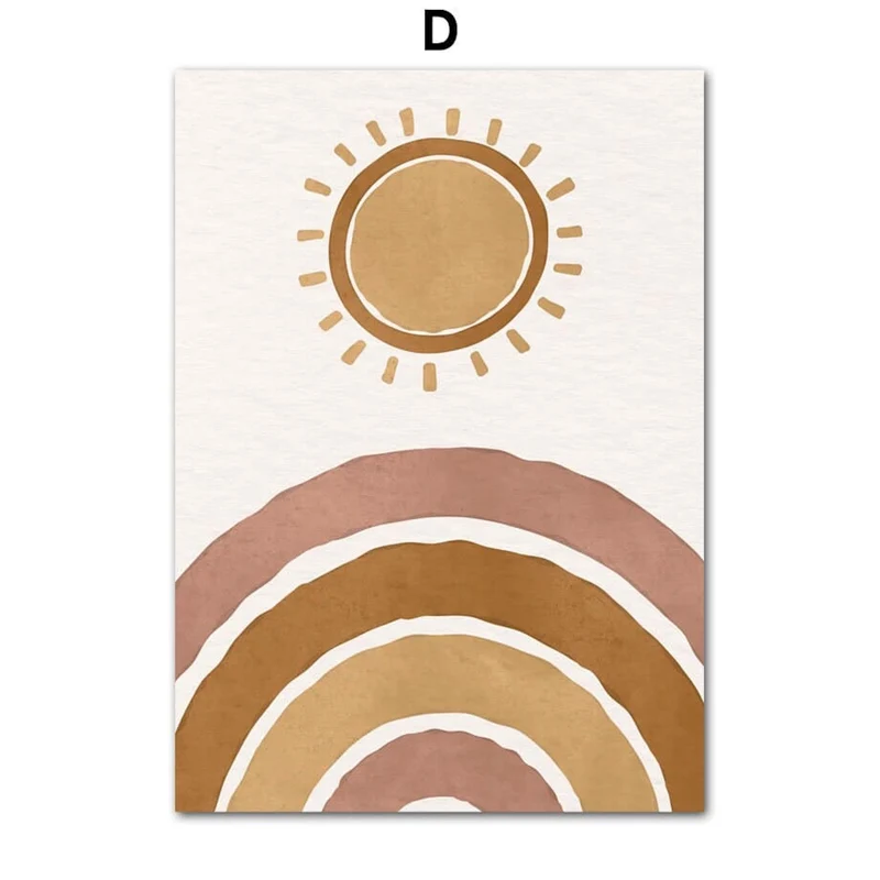 Poster Boho Kinderzimmer · Sonne · Autos · Hallo Welt · Turm als Deko Print ohne Rahmen